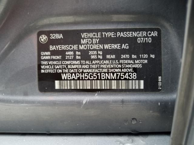 2011 BMW 328 I SULE WBAPH5G51BNM75438
