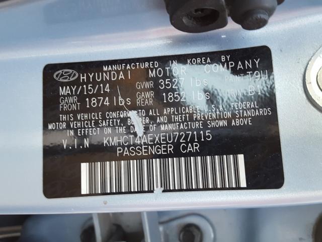 2014 HYUNDAI ACCENT KMHCT4AEXEU727115