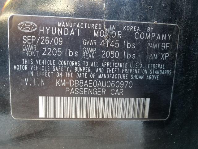 2010 HYUNDAI ELANTRA KMHDB8AE0AU060970