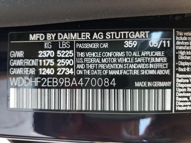 2011 MERCEDES-BENZ E 350 BLUE WDDHF2EB9BA470084