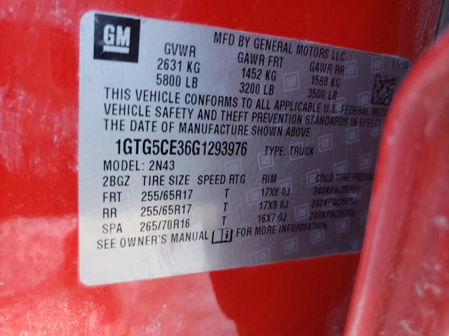 2016 GMC CANYON SLE 1GTG5CE36G1293976