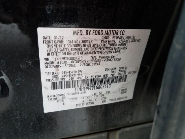 2012 LINCOLN MKS 1LNHL9FT9CG807513