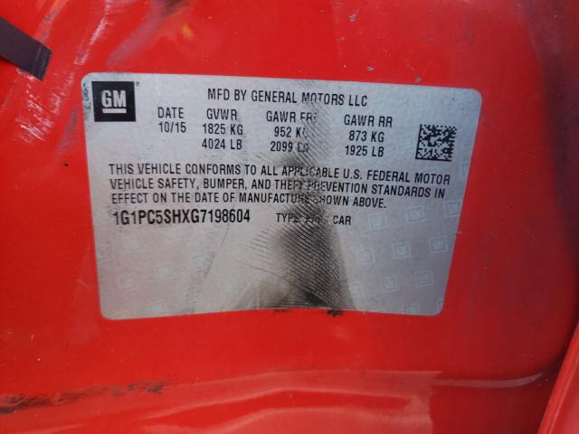 2016 CHEVROLET CRUZE LIMI 1G1PC5SHXG7198604