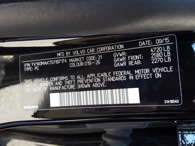 2016 VOLVO S80 PREMIE YV140MAK7G1197174