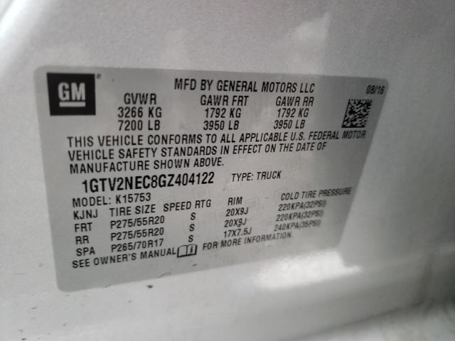 2016 GMC SIERRA K15 1GTV2NEC8GZ404122