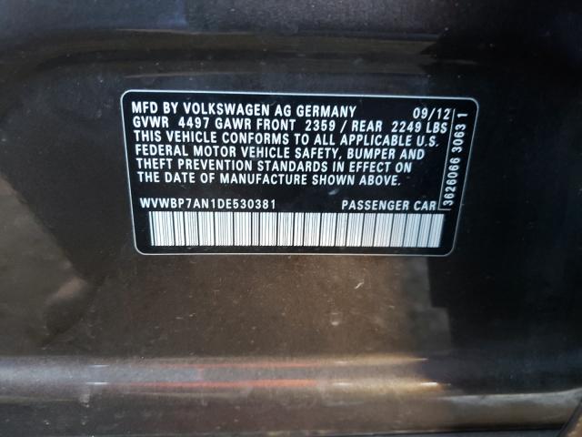 2013 VOLKSWAGEN CC SPORT WVWBP7AN1DE530381