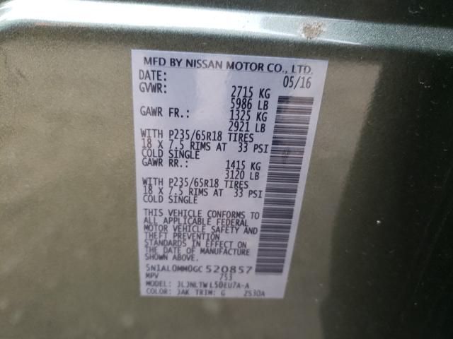 2016 INFINITI QX60 5N1AL0MM0GC520857