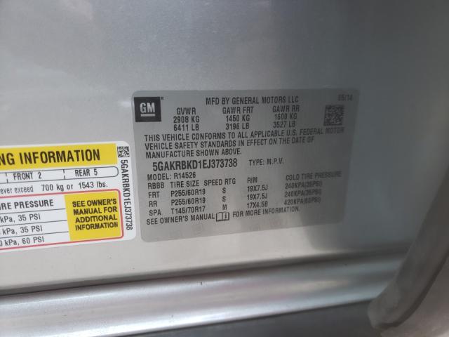2014 BUICK ENCLAVE 5GAKRBKD1EJ373738