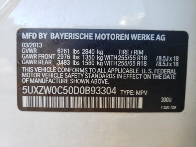 2013 BMW X5 XDRIVE3 5UXZW0C50D0B93304