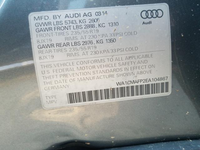 2014 AUDI Q5 TDI PRE WA1CMAFP2EA104867
