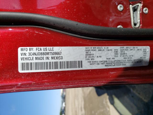 2021 JEEP COMPASS LA 3C4NJDBB0MT509667