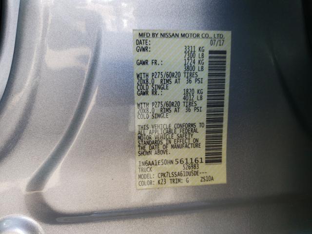 2017 NISSAN TITAN SV 1N6AA1E50HN561161