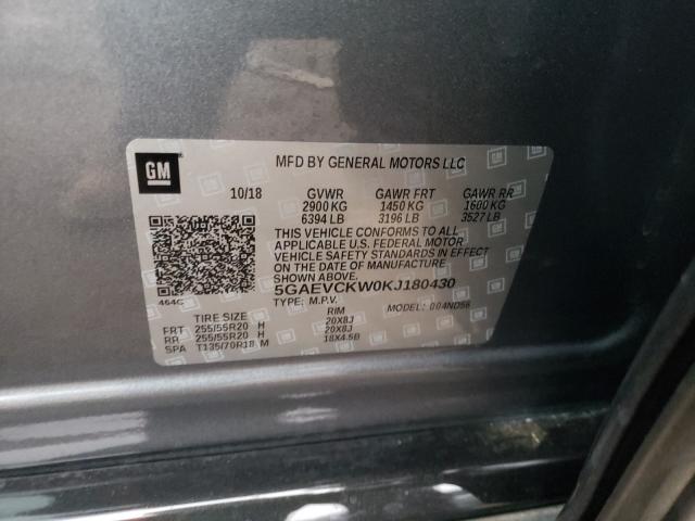 2019 BUICK ENCLAVE AV 5GAEVCKW0KJ180430