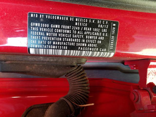 2013 VOLKSWAGEN BEETLE TUR 3VWV67AT9DM613188