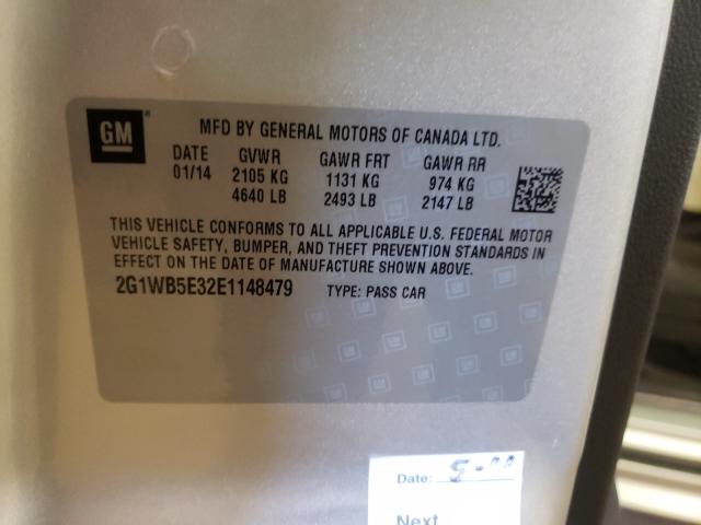 2014 CHEVROLET IMPALA LIM 2G1WB5E32E1148479