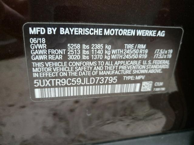 2018 BMW X3 XDRIVE3 5UXTR9C59JLD73795