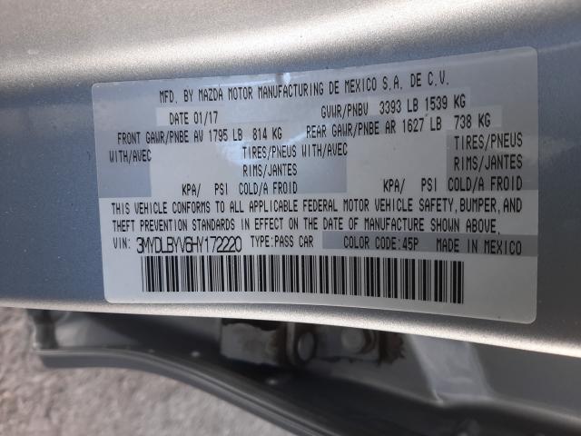 2017 TOYOTA YARIS IA 3MYDLBYV6HY172220