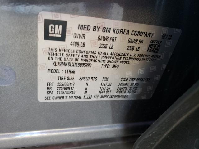 2021 CHEVROLET TRAILBLAZE KL79MNSLXMB005990