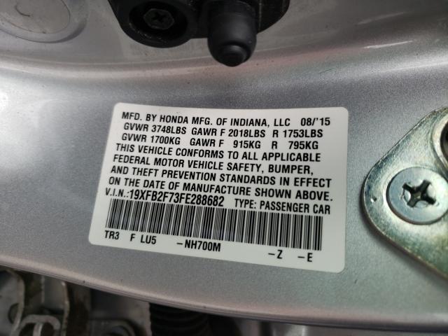 2015 HONDA CIVIC SE 19XFB2F73FE288682