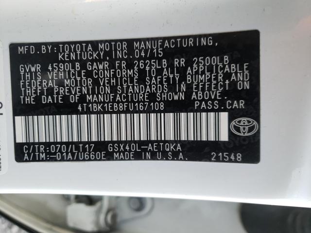 2015 TOYOTA AVALON XLE 4T1BK1EB8FU167108