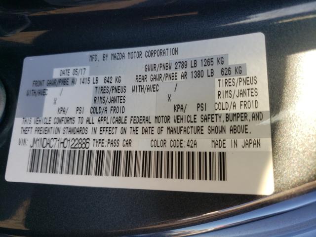 2017 MAZDA MX-5 MIATA JM1NDAC71H0122886