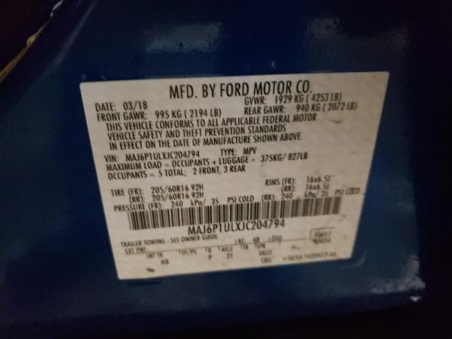 2018 FORD ECOSPORT MAJ6P1ULXJC204794