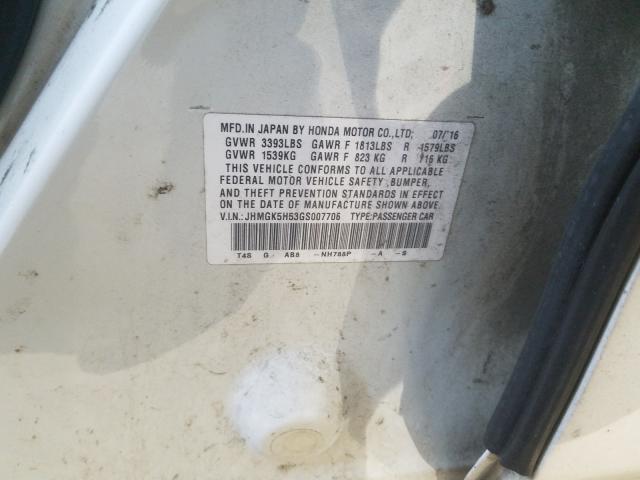 2016 HONDA FIT LX JHMGK5H53GS007706