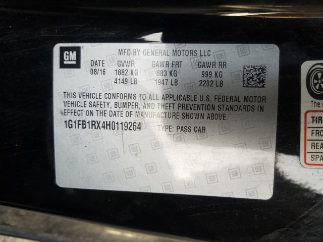 2017 CHEVROLET CAMARO LT - 1G1FB1RX4H0119264