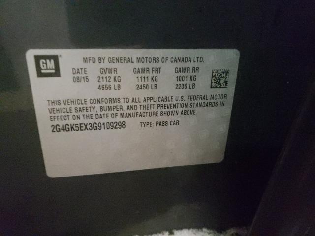 2016 BUICK REGAL 2G4GK5EX3G9109298