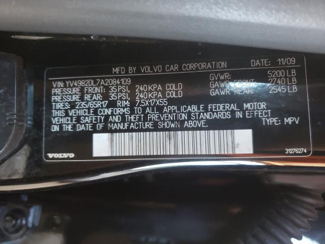 2010 VOLVO XC60 3.2 YV4982DL7A2084109