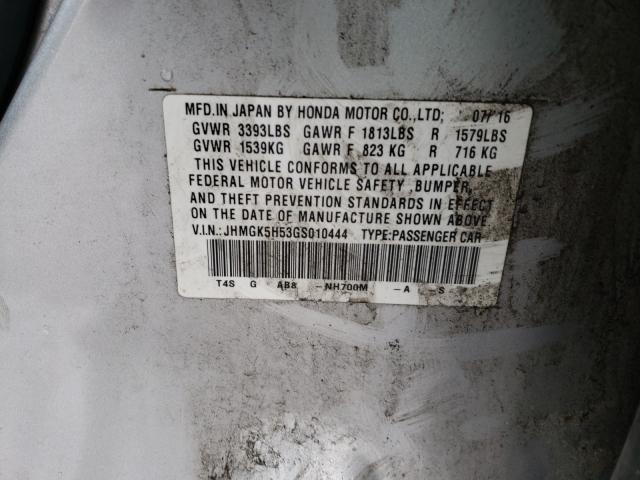 2016 HONDA FIT LX JHMGK5H53GS010444