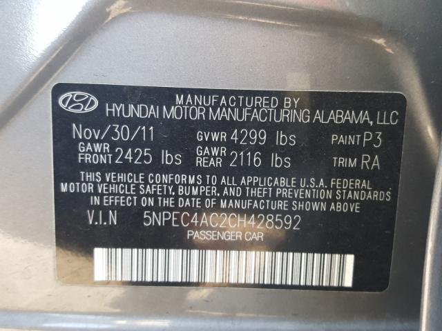 2012 HYUNDAI SONATA SE 5NPEC4AC2CH428592