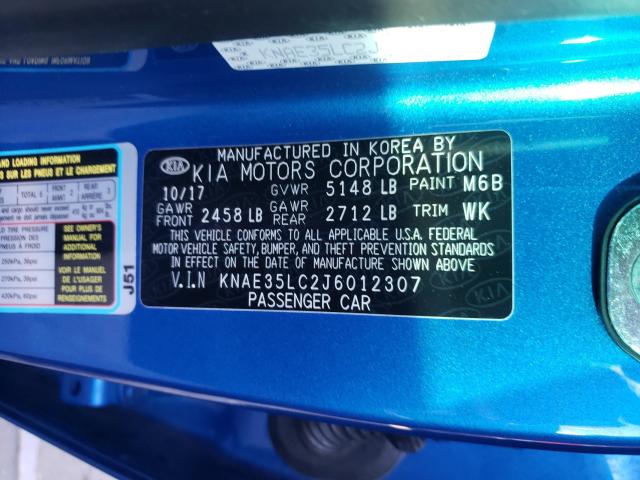 2018 KIA STINGER GT KNAE35LC2J6012307