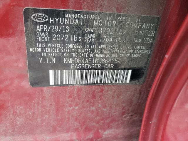 2013 HYUNDAI ELANTRA GL KMHDH4AE1DU864254