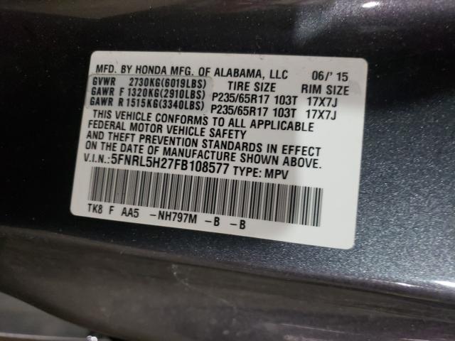 2015 HONDA ODYSSEY LX 5FNRL5H27FB108577