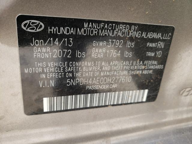 2013 HYUNDAI ELANTRA GL 5NPDH4AE0DH277610