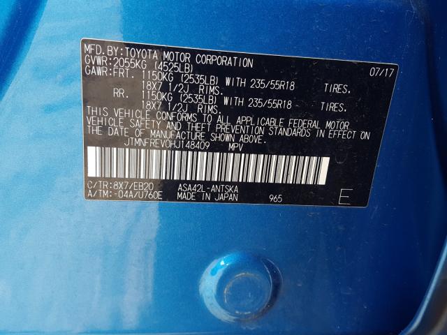 2017 TOYOTA RAV4 SE JTMNFREV0HJ148409