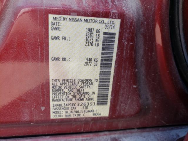2014 NISSAN ALTIMA 3.5 1N4BL3AP1EC326351