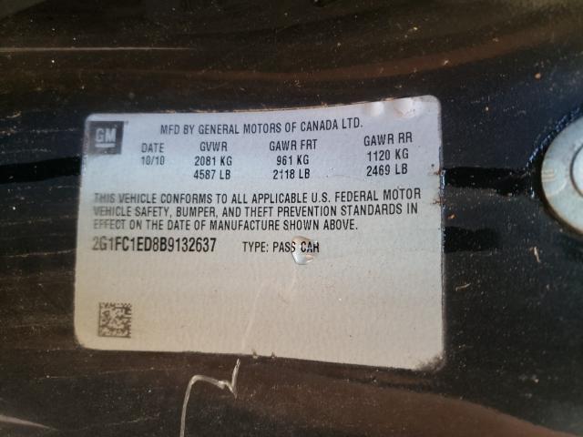 2011 CHEVROLET CAMARO LT 2G1FC1ED8B9132637