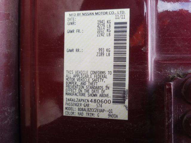 2012 NISSAN ALTIMA BAS 1N4AL2APXCN480600