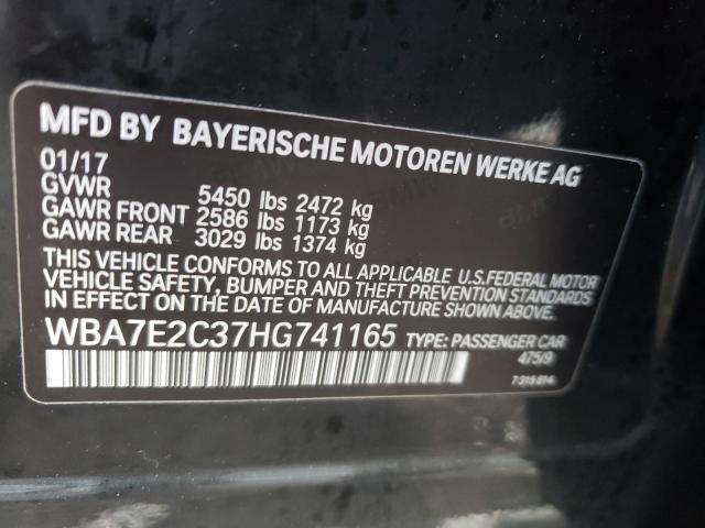 2017 BMW 740 I WBA7E2C37HG741165