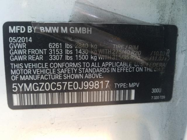 2014 BMW X6 M 5YMGZ0C57E0J99817