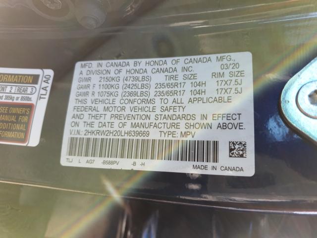 2020 HONDA CR-V LX 2HKRW2H20LH639669