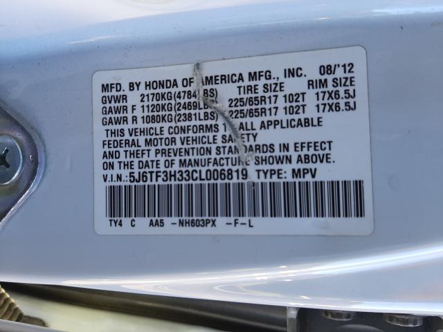 2012 HONDA CROSSTOUR 5J6TF3H33CL006819