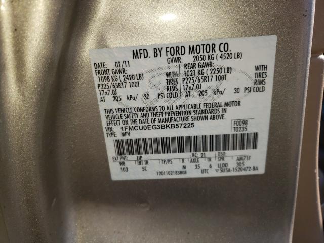 2011 FORD ESCAPE LIM 1FMCU0EG3BKB57225