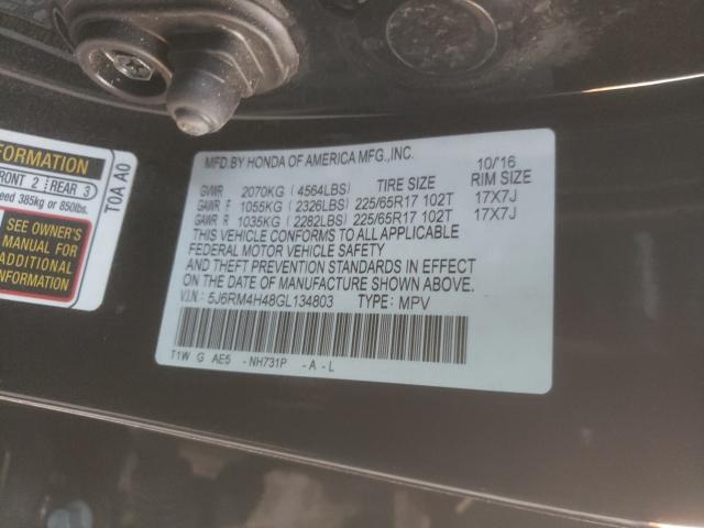 2016 HONDA CR-V SE 5J6RM4H48GL134803