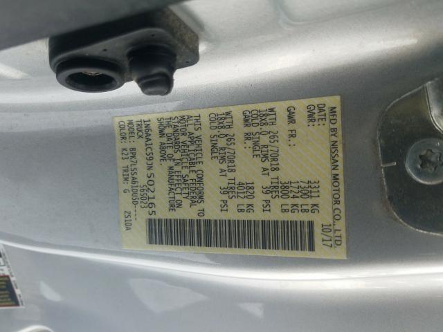 2018 NISSAN TITAN SV 1N6AA1C59JN502165