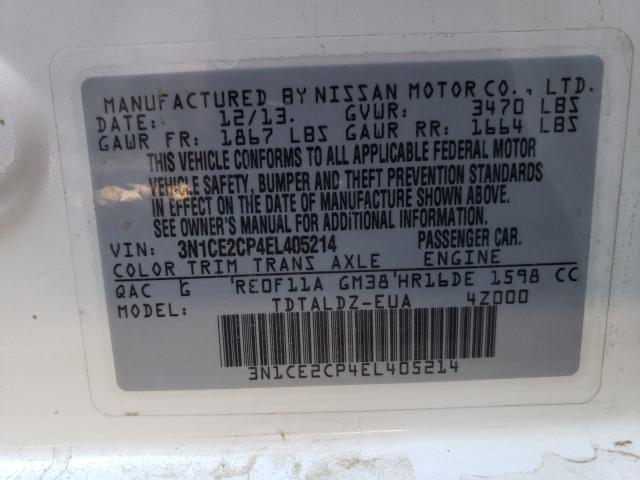 2014 NISSAN VERSA NOTE 3N1CE2CP4EL405214