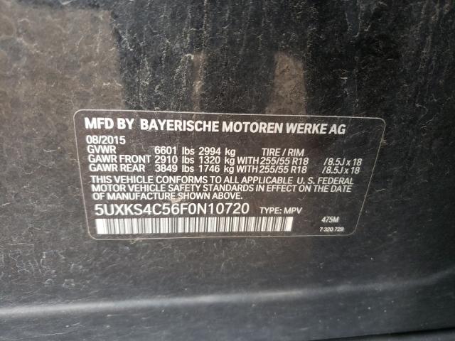 2015 BMW X5 XDRIVE3 5UXKS4C56F0N10720