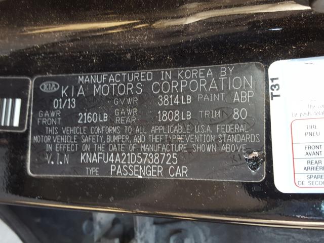 2013 KIA FORTE EX KNAFU4A21D5738725
